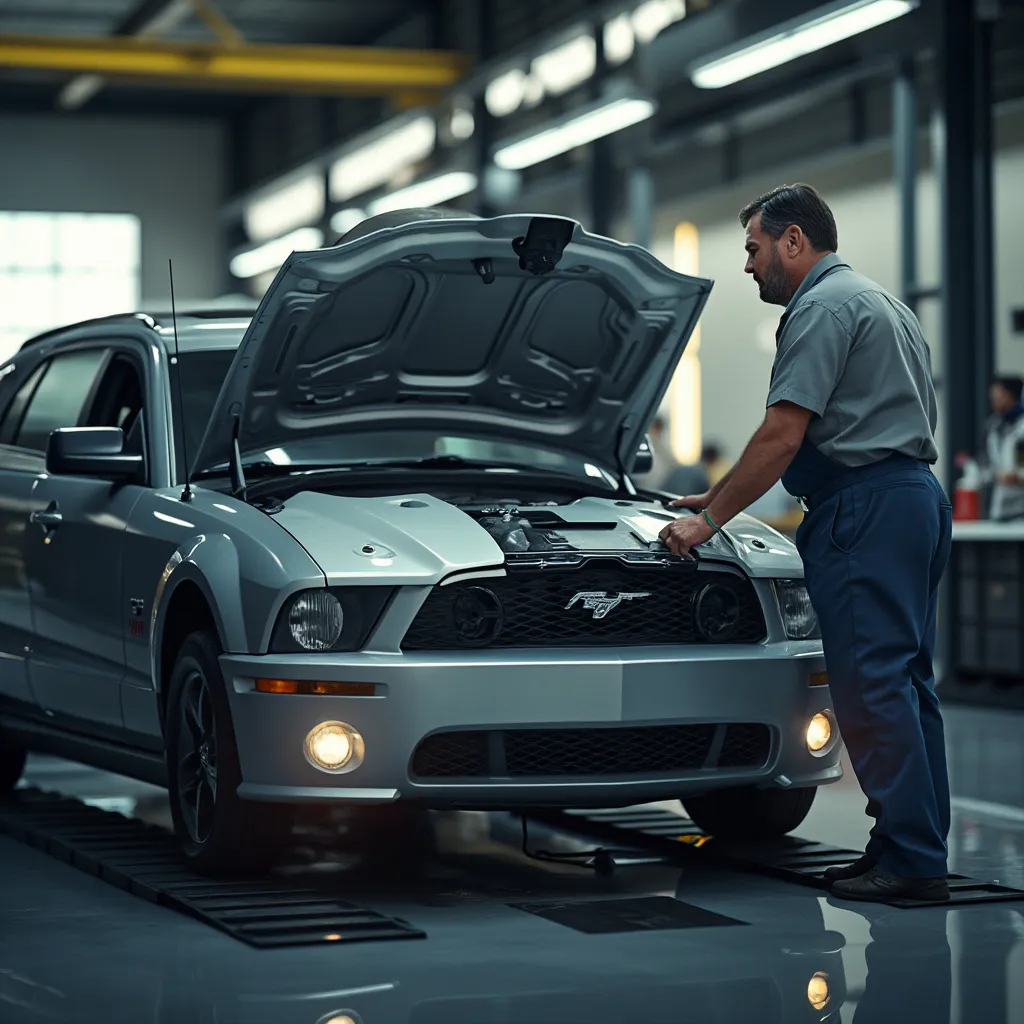 Our team working on a vehicle